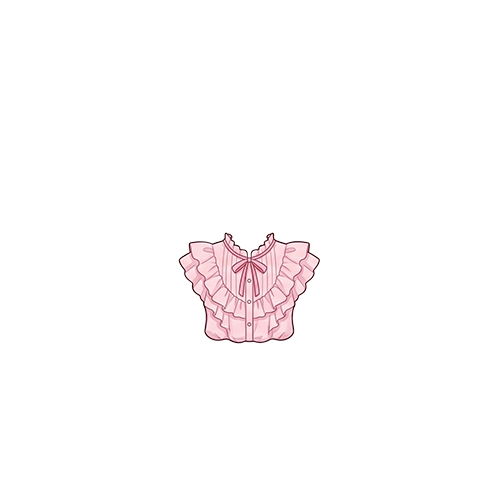 러블리 핑크 프릴 블라우스