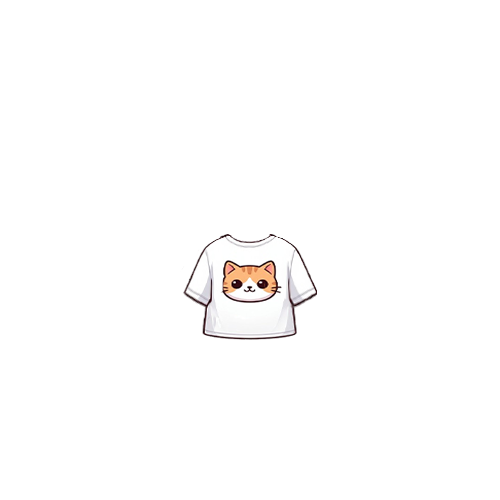 치즈냥 그래픽 화이트 티
