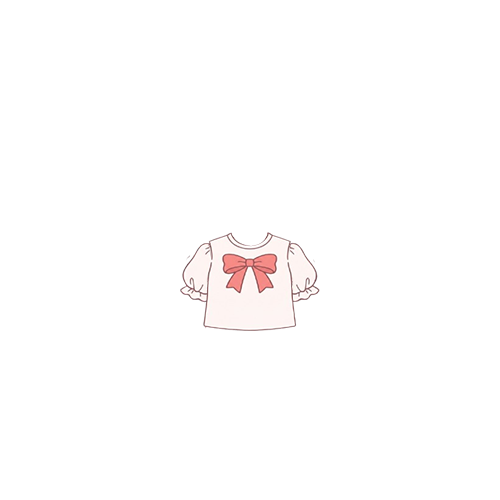 러블리 핑크 리본 블라우스